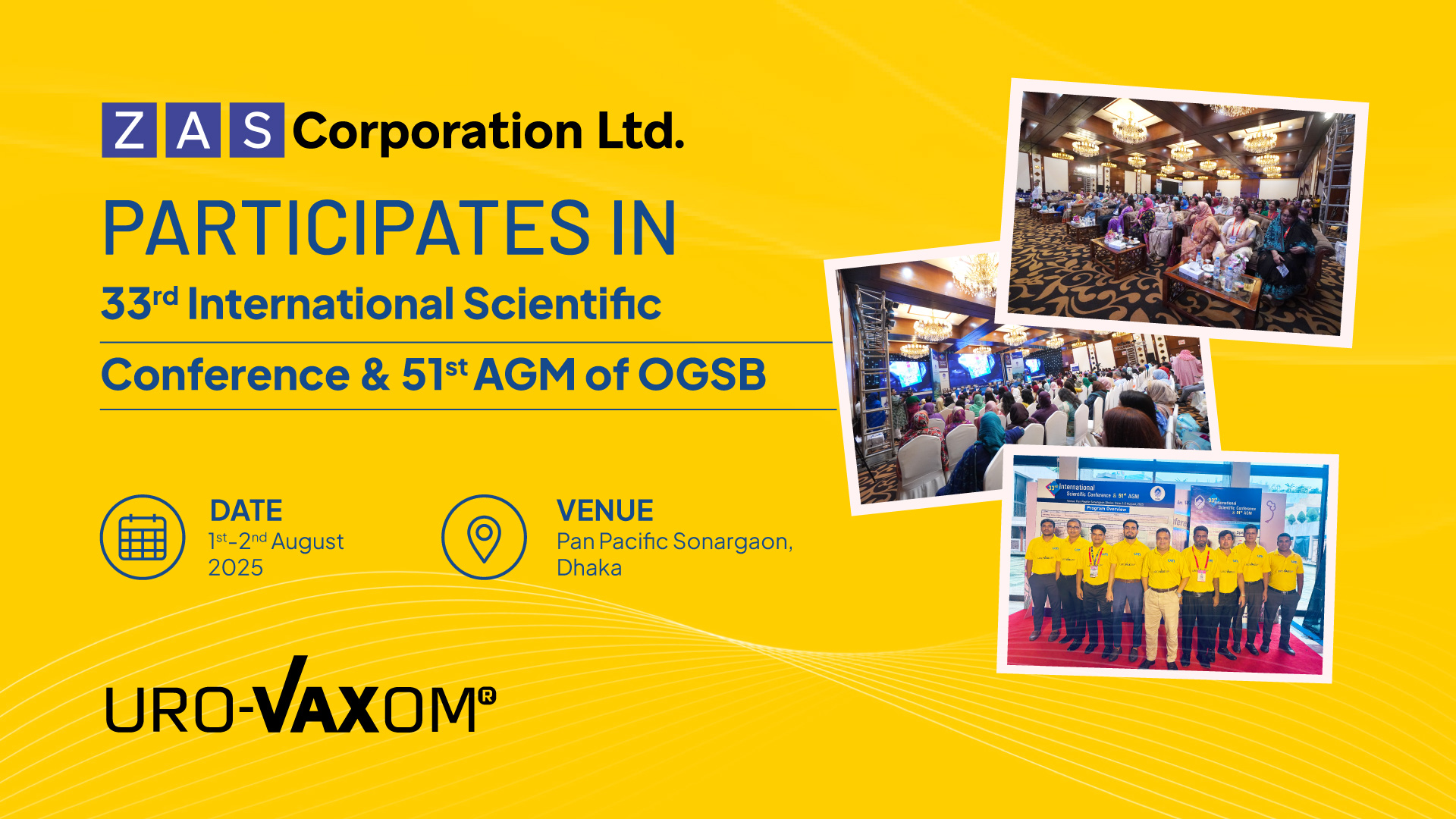 ZAS Corporation Highlights Urovaxom® at OGSB International Scientific Conference 2025